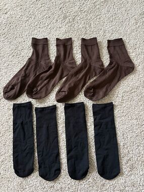 Everyday Women's Crew Socks - Brown & Black, 8-Pack